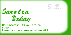 sarolta makay business card